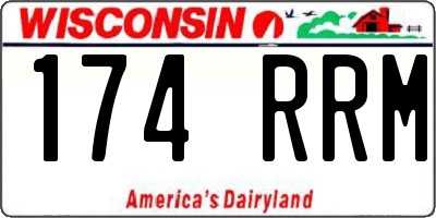 WI license plate 174RRM