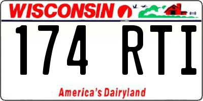 WI license plate 174RTI