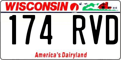 WI license plate 174RVD