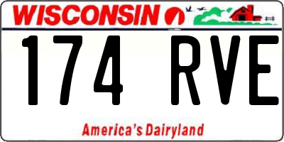 WI license plate 174RVE