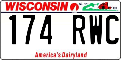 WI license plate 174RWC
