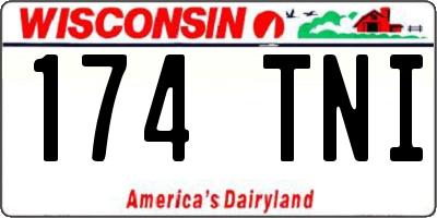 WI license plate 174TNI