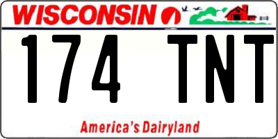 WI license plate 174TNT