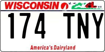 WI license plate 174TNY