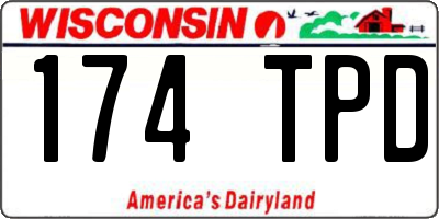 WI license plate 174TPD