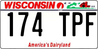WI license plate 174TPF