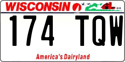 WI license plate 174TQW