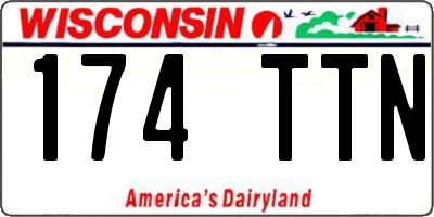 WI license plate 174TTN
