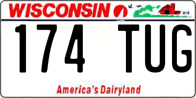 WI license plate 174TUG