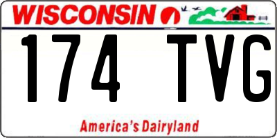 WI license plate 174TVG