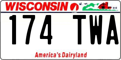 WI license plate 174TWA