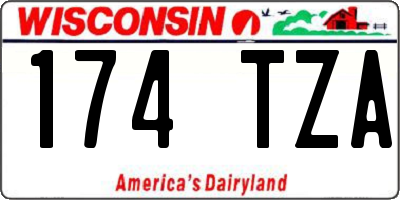 WI license plate 174TZA