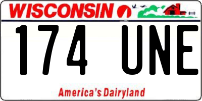 WI license plate 174UNE