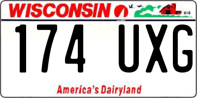 WI license plate 174UXG