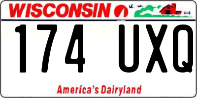 WI license plate 174UXQ