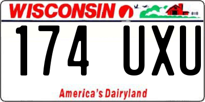 WI license plate 174UXU