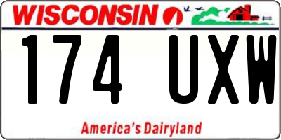 WI license plate 174UXW
