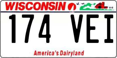 WI license plate 174VEI
