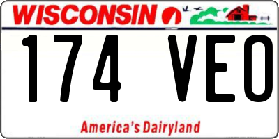 WI license plate 174VEO