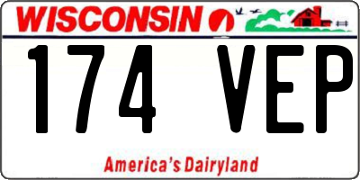 WI license plate 174VEP