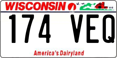 WI license plate 174VEQ
