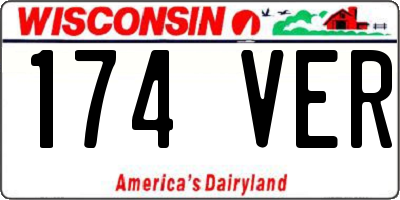 WI license plate 174VER
