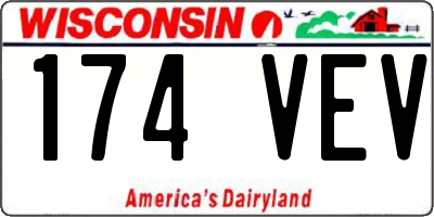 WI license plate 174VEV