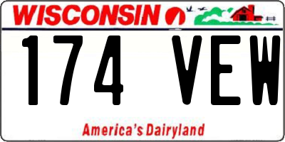 WI license plate 174VEW