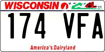 WI license plate 174VFA