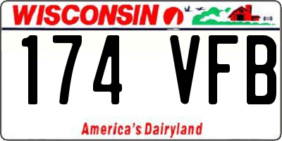 WI license plate 174VFB
