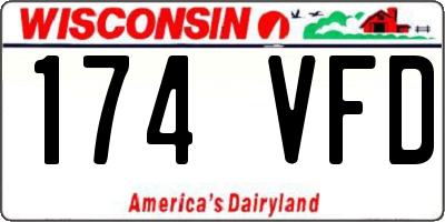 WI license plate 174VFD
