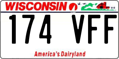 WI license plate 174VFF