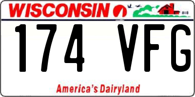 WI license plate 174VFG