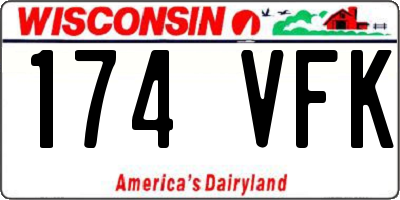 WI license plate 174VFK