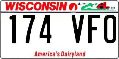 WI license plate 174VFO