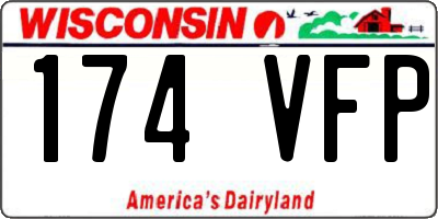 WI license plate 174VFP