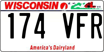 WI license plate 174VFR
