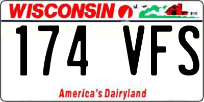 WI license plate 174VFS