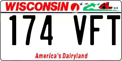 WI license plate 174VFT