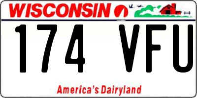 WI license plate 174VFU