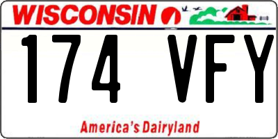 WI license plate 174VFY