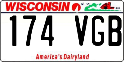 WI license plate 174VGB