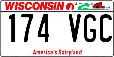 WI license plate 174VGC