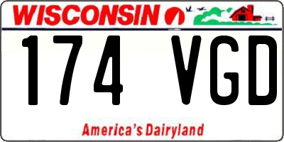 WI license plate 174VGD