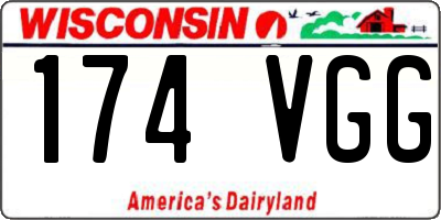 WI license plate 174VGG