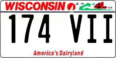 WI license plate 174VII