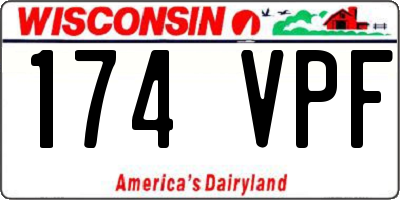WI license plate 174VPF