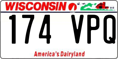 WI license plate 174VPQ