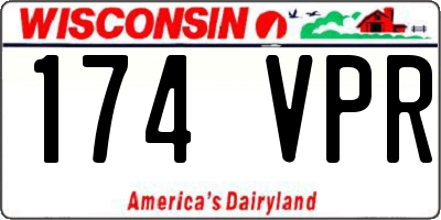 WI license plate 174VPR