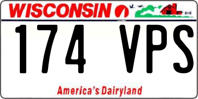 WI license plate 174VPS